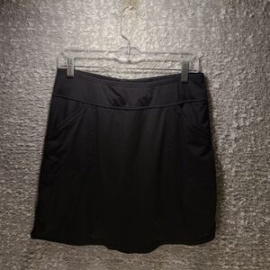 Moteepi Pull On Skort Skirt Black Large Polyester Pockets Sports